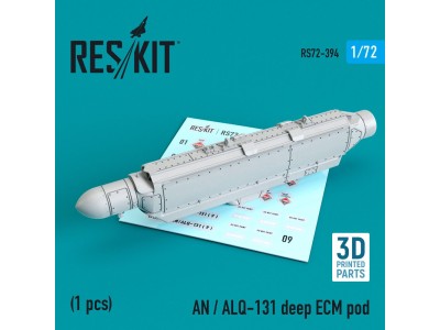 AN / ALQ-131 deep ECM pod (3D Printed) (A-7, A-10, F-4, F-16, F-111, C-130) 