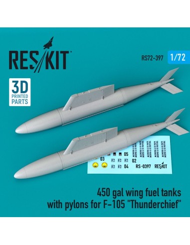 450 gal wing fuel tanks with pylons for F-105 Thunderchief (2 pcs) 