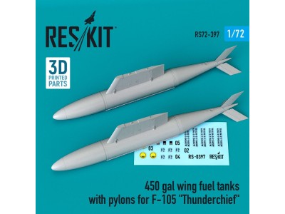 450 gal wing fuel tanks with pylons for F-105 Thunderchief (2 pcs) 