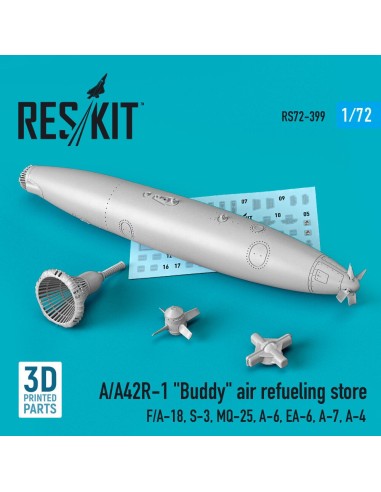 A/A42R-1 Buddy air refueling store (1 pcs) (F/A-18, S-3, MQ-25, A-6, EA-6, A-7, A-4) (3D Printed) 