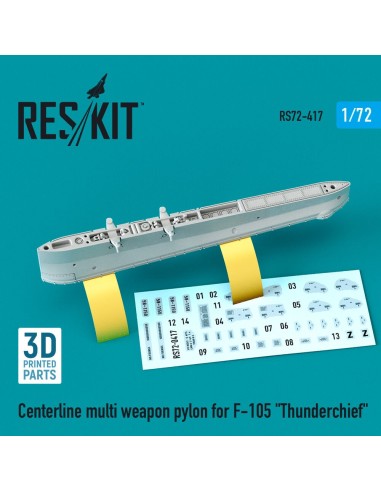 Centerline multi weapon pylon for F-105 Thunderchief (3D Printed) 