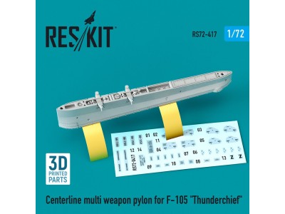 Centerline multi weapon pylon for F-105 Thunderchief (3D Printed) 