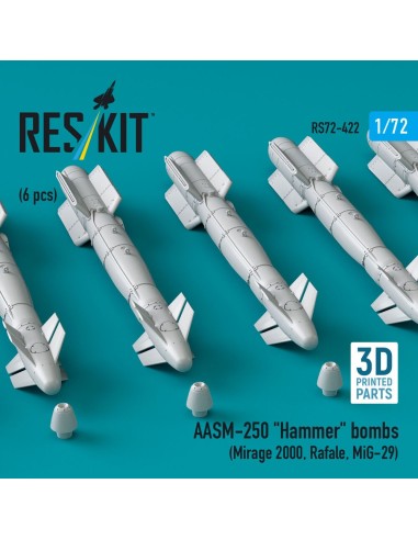AASM-250 Hammer (6 pcs) (Mirage 2000, Rafale, MiG-29) (3D Printed) 