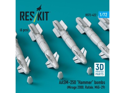 AASM-250 Hammer (6 pcs) (Mirage 2000, Rafale, MiG-29) (3D Printed) 