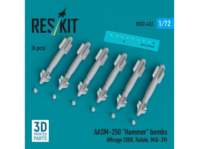 AASM-250 Hammer (6 pcs) (Mirage 2000, Rafale, MiG-29) (3D Printed) 