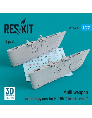 Multi weapon inboard pylons for F-105 Thunderchief (2 pcs) (3D Printed) 