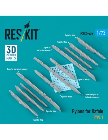 Pylons for Rafale type 1 (3D Printed) 