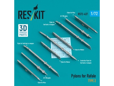 Pylons for Rafale type 2 (3D Printed) 