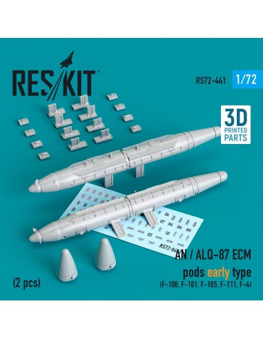 AN / ALQ-87 ECM pods early type (2 pcs) (F-100, F-101, F-105, F-111, F-4) (3D Printed) 