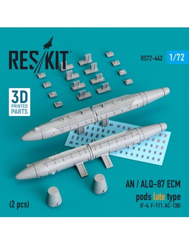 AN / ALQ-87 ECM pods late type (2 pcs) (F-4, F-111, AC-130) (3D Printed) 