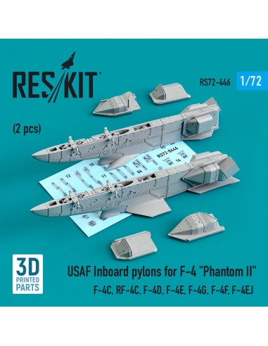 USAF Inboard pylons for F-4 Phantom II (2 pcs) (F-4?, RF-4?, F-4D, F-4?, F-4G, F-4F, F-4EJ) (3D Printed) 