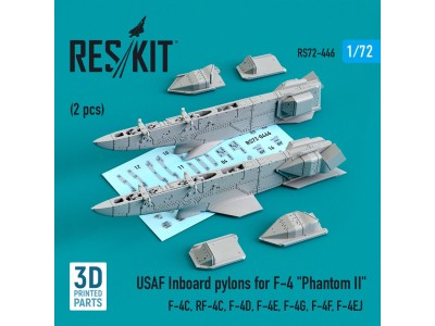 USAF Inboard pylons for F-4 Phantom II (2 pcs) (F-4?, RF-4?, F-4D, F-4?, F-4G, F-4F, F-4EJ) (3D Printed) 