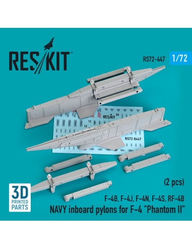 NAVY inboard pylons for F-4 Phantom II (2 pcs) (F-4B, F-4J, F-4N, F-4S, RF-4B) (3D Printed) 