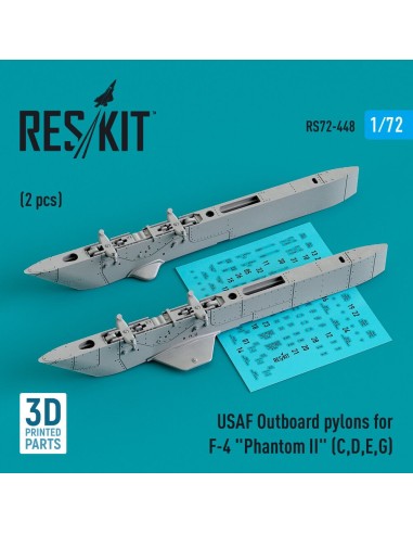 USAF Outboard pylons for F-4 Phantom II (C,D,E,G) (2 pcs) (3D Printed) 