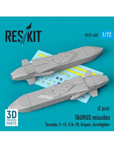 TAURUS missiles (2 pcs) (Tornado, F-15, F/A-18, Gripen, Eurofighter) (3D Printed) 