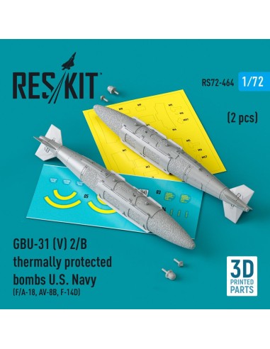 GBU-31 (V) 2/B thermally protected bombs U.S. Navy (2 pcs) (F/A-18, AV-8B, F-14D)(3D Printed) 