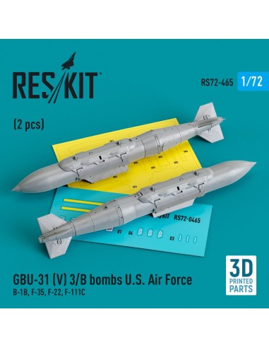 GBU-31 (V) 3/B bombs U.S. Air Force (2 pcs) (B-1B, F-35, F-22, F-111C) (3D Printed) 