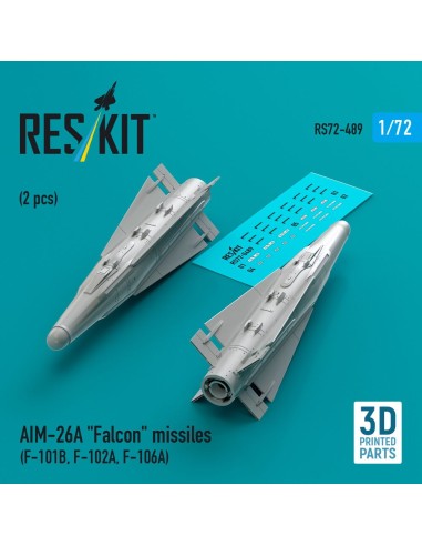 AIM-26A Falcon missiles (2 pcs) (F-101B, F-102A, F-106A) (3D Printed) 