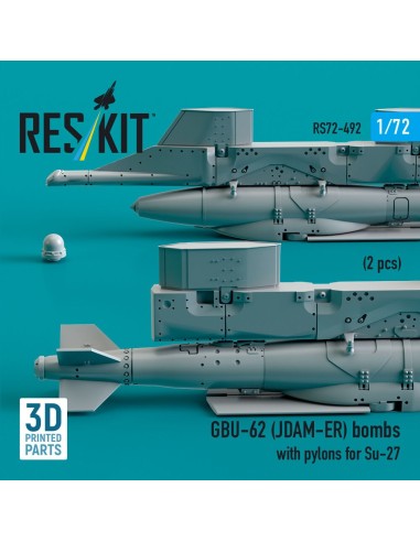 GBU-62 (JDAM-ER) bombs with pylons for Su-27 Flanker (2 pcs) (3D Printed) 