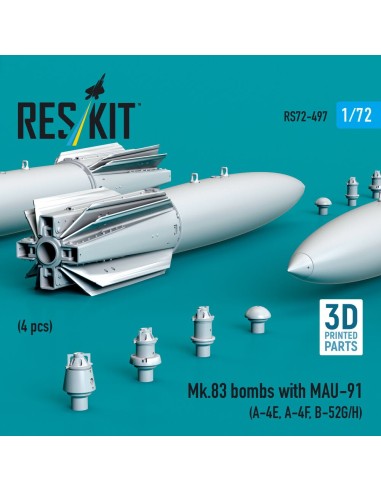 Mk.83 bombs with MAU-91 (4 pcs) (A-4E, A-4F, B-52G/H) (3D printed) 