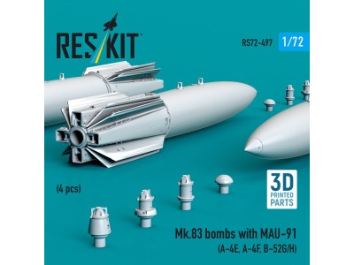 Mk.83 bombs with MAU-91 (4 pcs) (A-4E, A-4F, B-52G/H) (3D printed) 
