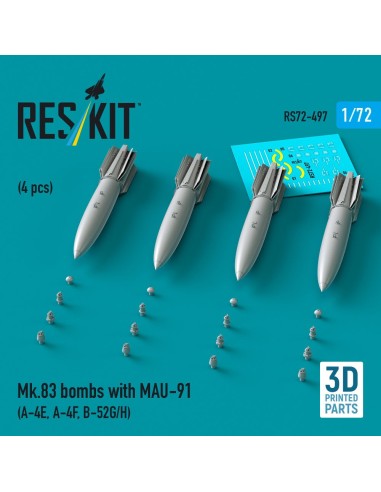 Mk.83 bombs with MAU-91 (4 pcs) (A-4E, A-4F, B-52G/H) (3D printed) 