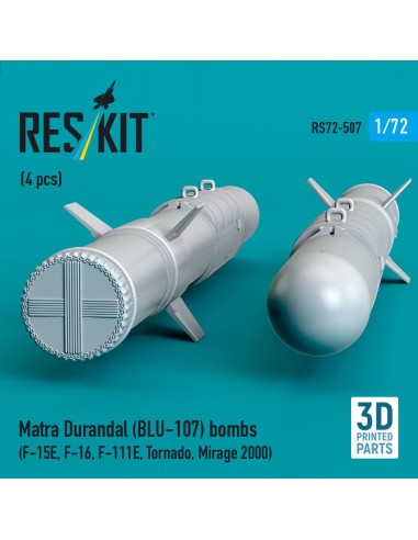 Matra Durandal (BLU-107) bombs (4 pcs) (F-15E, F-16, F-111E, Tornado, Mirage 2000) (3D Printed) 