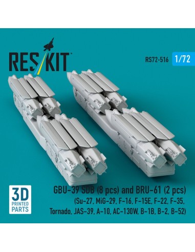 GBU-39 SDB (8 pcs) and BRU-61 (2 pcs) (Su-27, MiG-29, F-16, F-15E, F-22, F-35, Tornado, JAS-39, A-10, AC-130W, B-1B, B-2, B-52) 