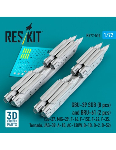 GBU-39 SDB (8 pcs) and BRU-61 (2 pcs) (Su-27, MiG-29, F-16, F-15E, F-22, F-35, Tornado, JAS-39, A-10, AC-130W, B-1B, B-2, B-52) 