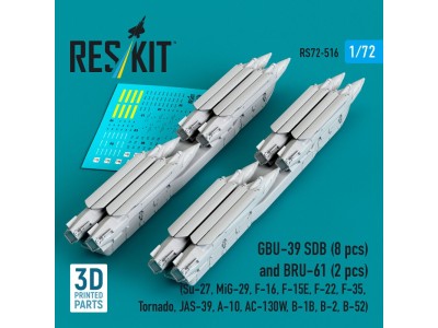 GBU-39 SDB (8 pcs) and BRU-61 (2 pcs) (Su-27, MiG-29, F-16, F-15E, F-22, F-35, Tornado, JAS-39, A-10, AC-130W, B-1B, B-2, B-52) 