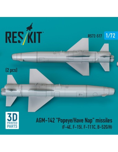 AGM-142 Popeye/Have Nap missiles (2 pcs) (F-4E, F-15I, F-111C, B-52G/H) (3D Printed) 