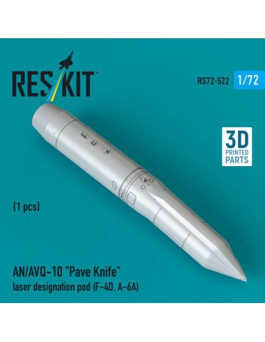 AN/AVQ-10 Pave Knife laser designation pod (1 pcs) (F-4D, A-6A) (3D Printed) 