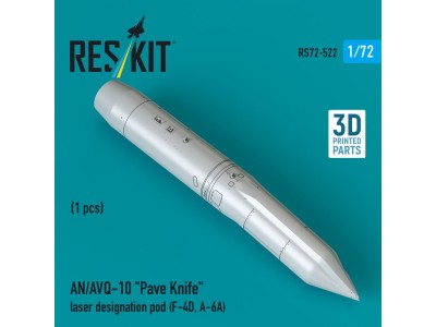 AN/AVQ-10 Pave Knife laser designation pod (1 pcs) (F-4D, A-6A) (3D Printed) 