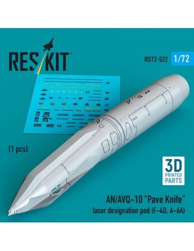 AN/AVQ-10 Pave Knife laser designation pod (1 pcs) (F-4D, A-6A) (3D Printed) 