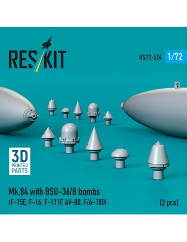 Mk.84 with BSU-36/B bombs (2 pcs) (F-15E, F-16, F-111F, AV-8B, F/A-18D) (3D Printed) 