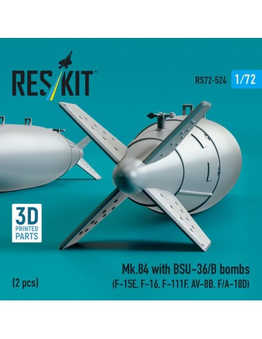 Mk.84 with BSU-36/B bombs (2 pcs) (F-15E, F-16, F-111F, AV-8B, F/A-18D) (3D Printed) 