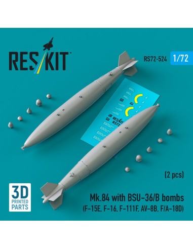 Mk.84 with BSU-36/B bombs (2 pcs) (F-15E, F-16, F-111F, AV-8B, F/A-18D) (3D Printed) 