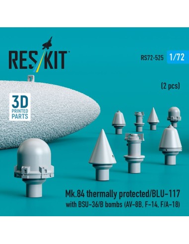 Mk.84 thermally protected/BLU-117 with BSU-36/B bombs (2 pcs) (AV-8B, F-14, F/A-18) (3D Printed) 