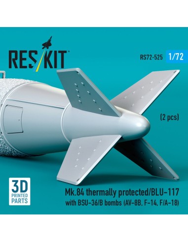 Mk.84 thermally protected/BLU-117 with BSU-36/B bombs (2 pcs) (AV-8B, F-14, F/A-18) (3D Printed) 