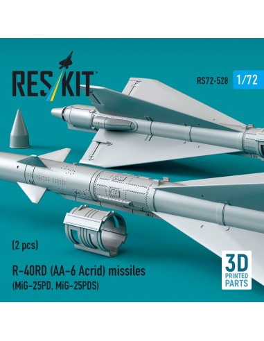 R-40RD (AA-6 Acrid) missiles (2 pcs) (MiG-25PD, MiG-25PDS) (3D Printed) 