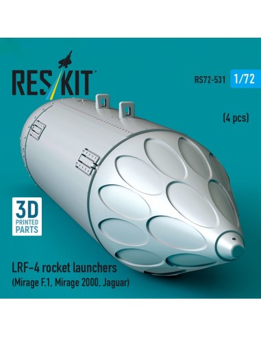 LRF-4 rocket launchers (4 pcs) (Mirage F.1, Mirage 2000, Jaguar) (3D Printed) 