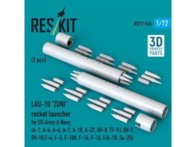 LAU-10 ZUNI rocket launcher for US Army & Navy (2 pcs) (A-1, A-4, A-6, A-7, A-10, A-37, AV-8, TF-9J, OV-1, OV-10, F-4, F-5, F-10