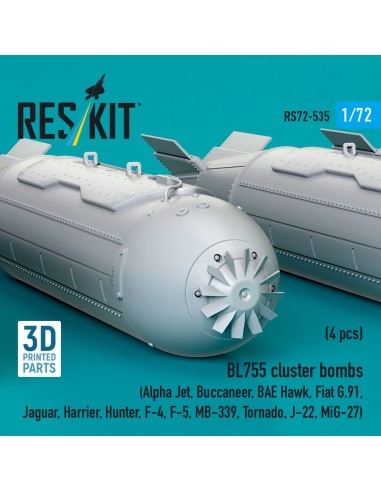 BL755 cluster bombs (4 pcs) (Alpha Jet, Buccaneer, BAE Hawk, Fiat G.91, Jaguar, Harrier, Hunter, F-4, F-5, MB-339, Tornado, J-22