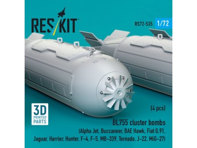 BL755 cluster bombs (4 pcs) (Alpha Jet, Buccaneer, BAE Hawk, Fiat G.91, Jaguar, Harrier, Hunter, F-4, F-5, MB-339, Tornado, J-22