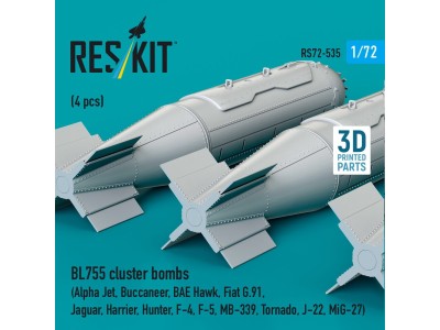 BL755 cluster bombs (4 pcs) (Alpha Jet, Buccaneer, BAE Hawk, Fiat G.91, Jaguar, Harrier, Hunter, F-4, F-5, MB-339, Tornado, J-22