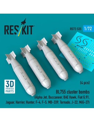 BL755 cluster bombs (4 pcs) (Alpha Jet, Buccaneer, BAE Hawk, Fiat G.91, Jaguar, Harrier, Hunter, F-4, F-5, MB-339, Tornado, J-22
