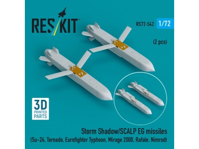 Storm Shadow/SCALP EG missiles (2 pcs) (Su-24, Tornado, Eurofighter Typhoon, Mirage 2000, Rafale, Nimrod) (3D Printed) 