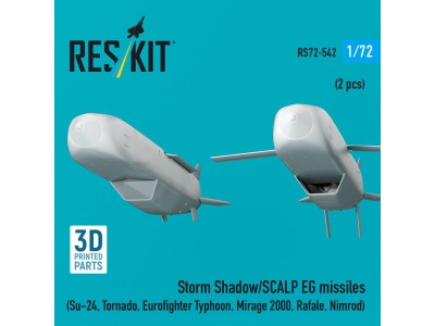 Storm Shadow/SCALP EG missiles (2 pcs) (Su-24, Tornado, Eurofighter Typhoon, Mirage 2000, Rafale, Nimrod) (3D Printed) 