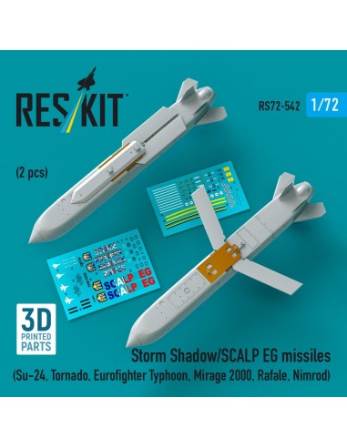 Storm Shadow/SCALP EG missiles (2 pcs) (Su-24, Tornado, Eurofighter Typhoon, Mirage 2000, Rafale, Nimrod) (3D Printed) 