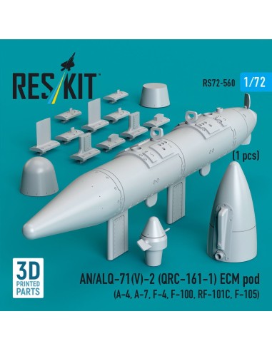 AN/ALQ-71(V)-2 (QRC-161-1) ECM pod (1pcs) (A-4, A-7, F-4, F-100, RF-101C, F-105) (3D Printed) 